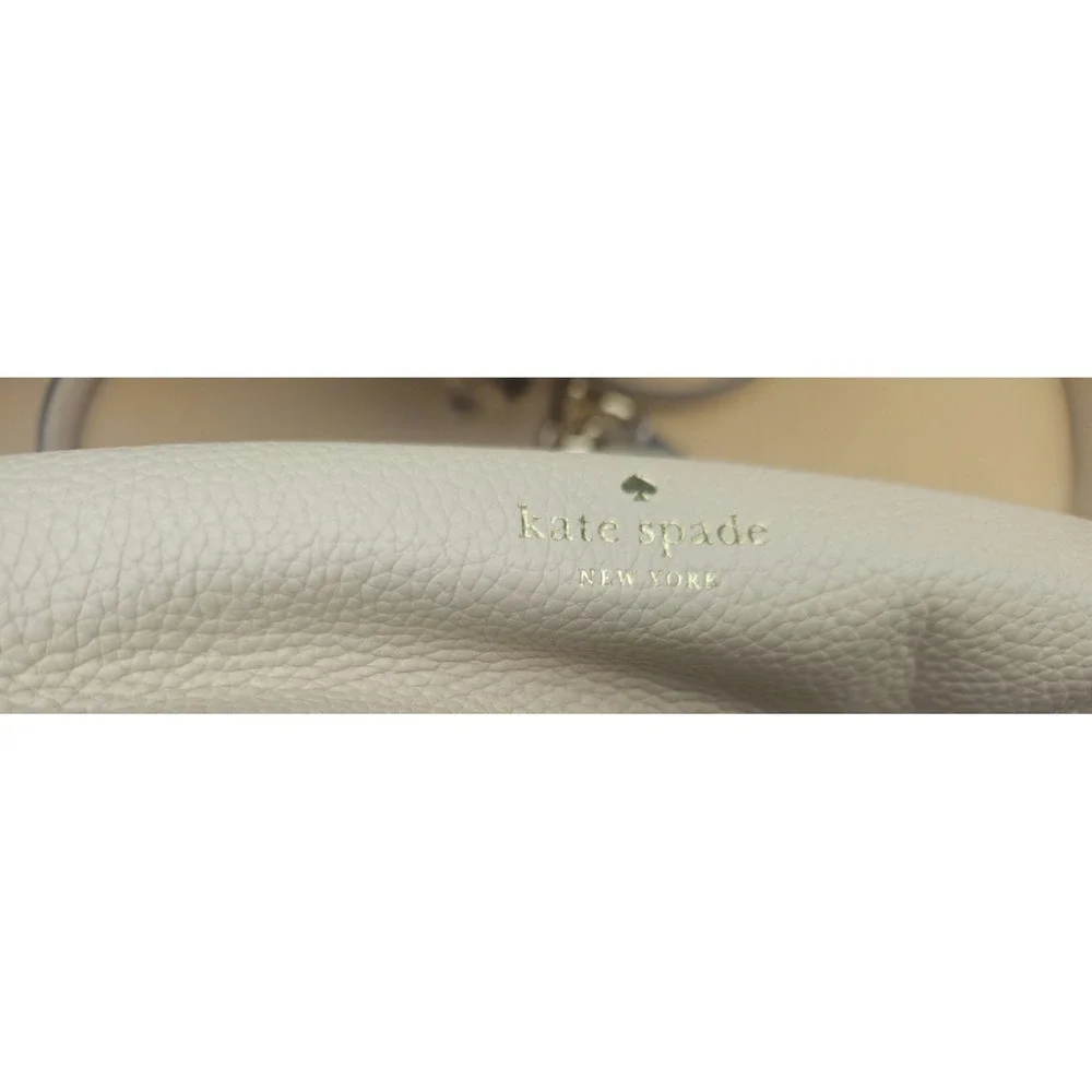 Kate Spade Leather Shoulder Bag Hobo Milk Glass Mulberry St Vivian Pebble Zip